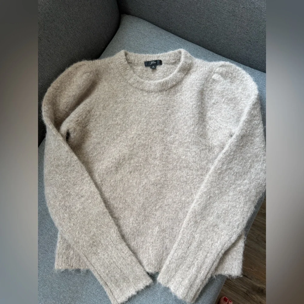 J Crew Puff Sleeve Alpaca Sweater Size S